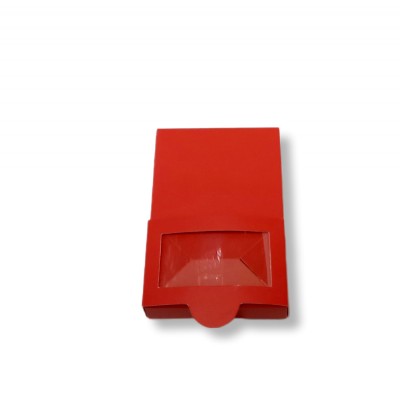 scatola portaconfetti con finestra rossa
