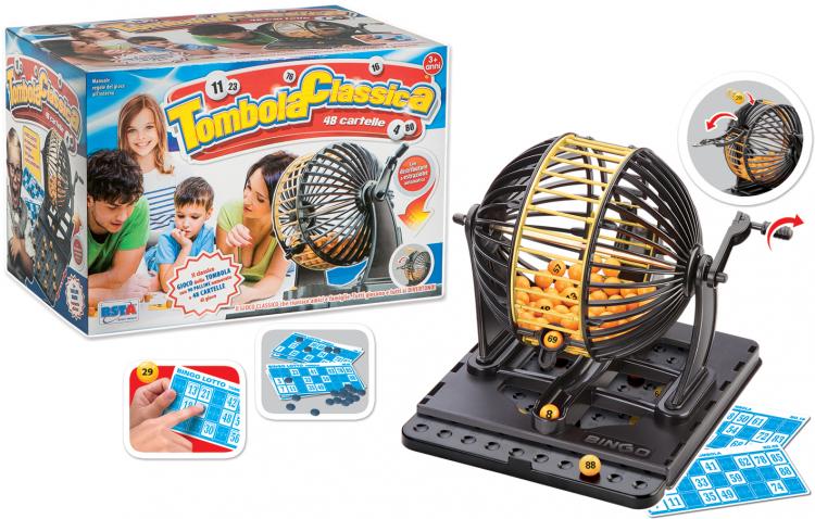 Tombola Automatica Stella 48 Cartelle In Cartone, Gioco Da Tavolo Per 2+ Giocatori, 8+ Anni - Foto 4