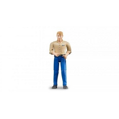 uomo con jeans blu