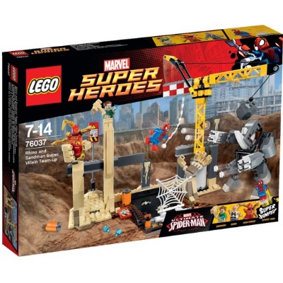 super heroes - l'allenaza criminale di rhino e l'uomo sabbia (76037)