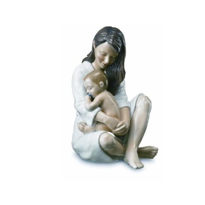 mamma con bimbo che dorme  in porcellana royal copenhagen