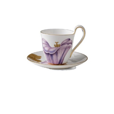 tazza the con piattino  morning glory in porcellana royal copenhagen