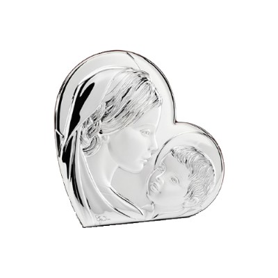 madonna con bambino in argento