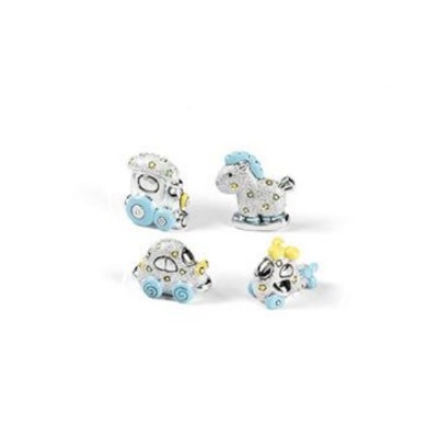 soggetto resina placcata celeste