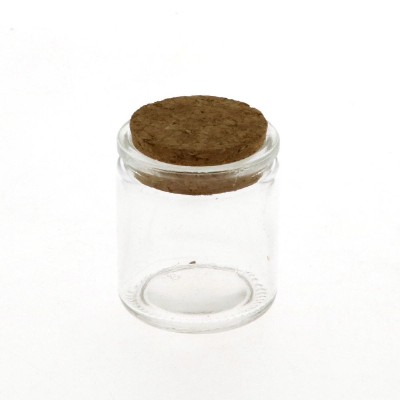 barattolino in vetro con tappo sughero