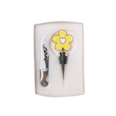 cavattappi con tappo fiore giallo