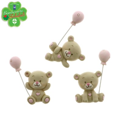 cloe orsetto rosa con calamita