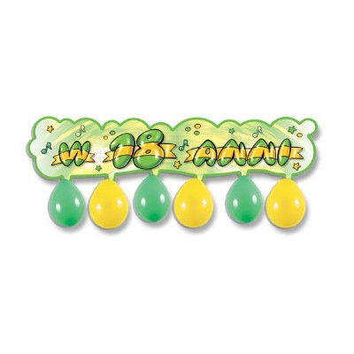 kit 18 anni c 6 palloncini