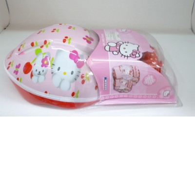 kit casco + protezioni di hello kitty