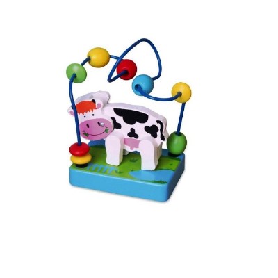 mucca con gioco perline