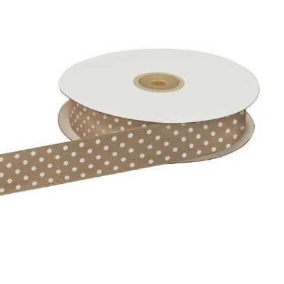 nastro 10 mm doppio raso tortora pois