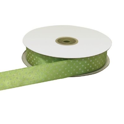 nastro 10 mm doppio raso verde pois