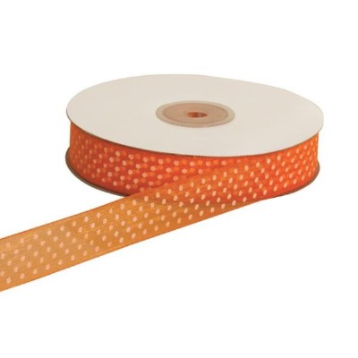 nastro 10 mm organza arancio pois