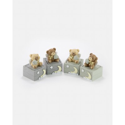 orso su scatola 4 sogg ass