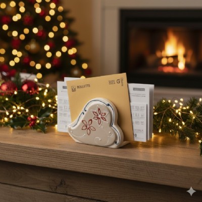 portamemo portatovaglioli cuore per tavola e casa - kergr�s wald � shabby chic e tortora decorato a mano