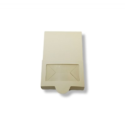 scatola portaconfetti con finestra avorio