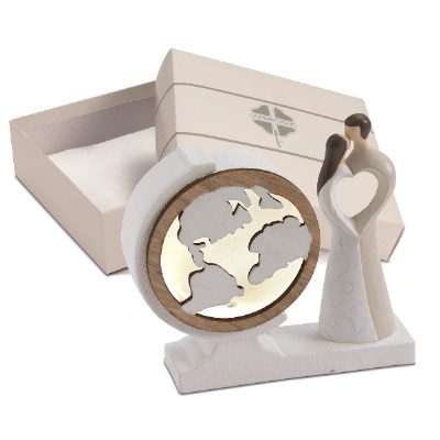 sole coppia con mondo su led