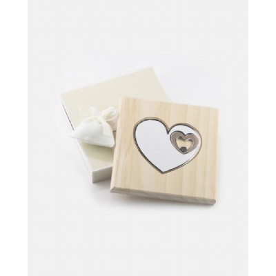 sottopentola cuore bianco-beige