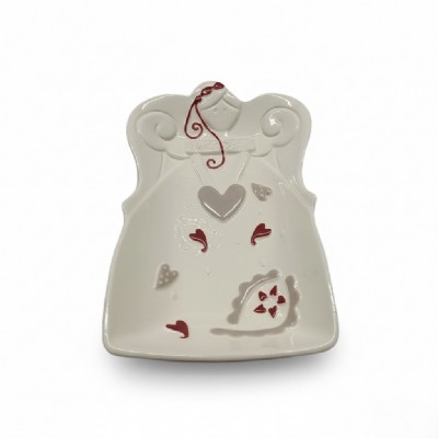 vassoio dolci angelo shabby in kergres wald - svuotatasche natalizio dipinto a mano