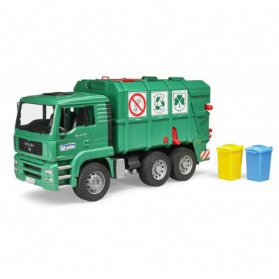 camion man tga verde per trasporto rifiuti