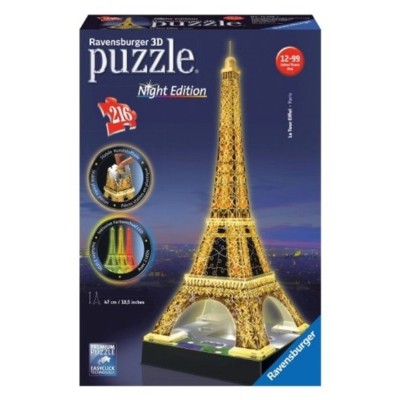 puzzle 3d - torre eiffel night edition
