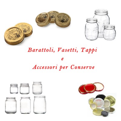 barattoli e tappi per conserve