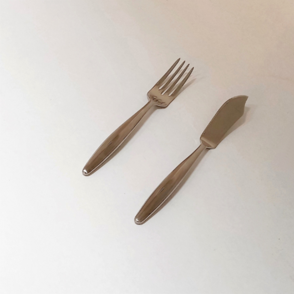 SPA Set 2 Pz Posate Unika INOX 18/10, Acciaio Inox Lucido SPA Set 2 Pz Posate Unika INOX 18/10, Acciaio Inox Lucido